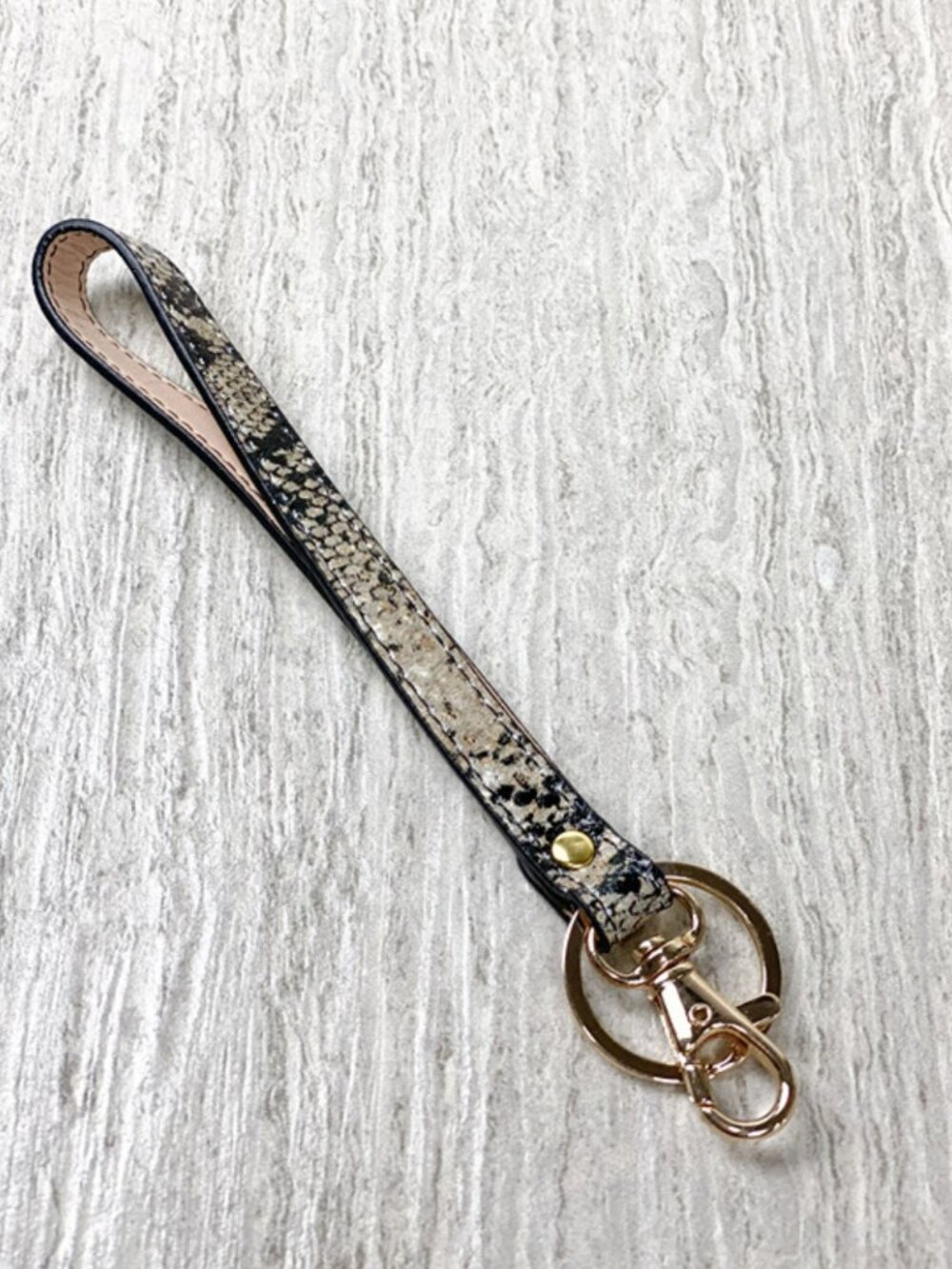 Snakeskin Wristlet Keychain